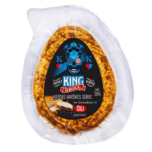 Luksiu Pienine - BBQ King Fried Curd Cheese with Garlic Chili Pepper 230g
