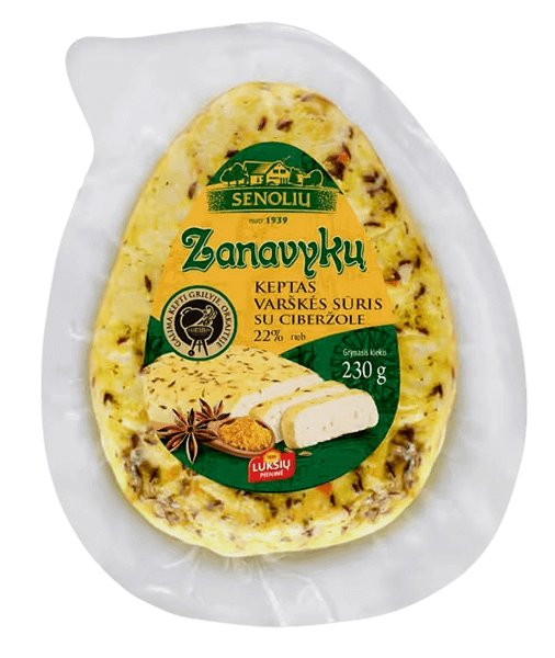 Luksiu Pienine - Zanavyku Fried Curd Cheese with Turmeric 230g