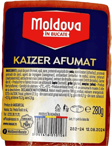 Vascar - Boiled Bacon 280g