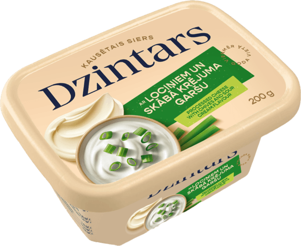 Dzintars - Processed Cheese with Chives and Sour Cream Flavour 180g