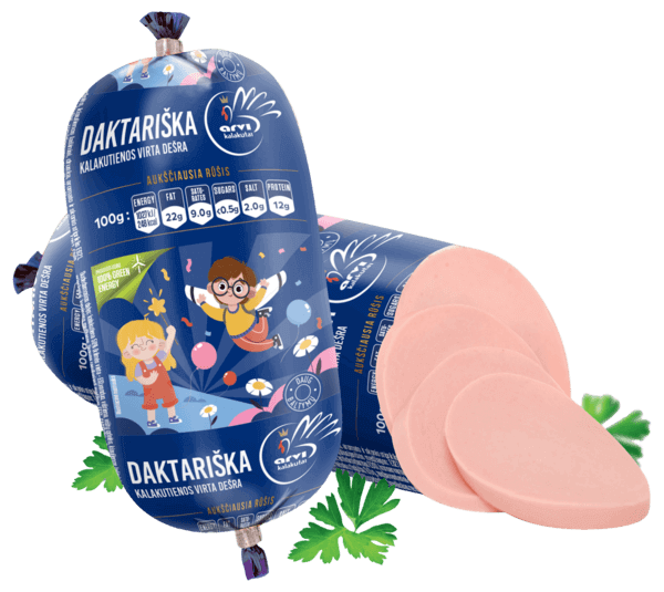Arvi - Cooked Turkey Sausage Daktariska 300g