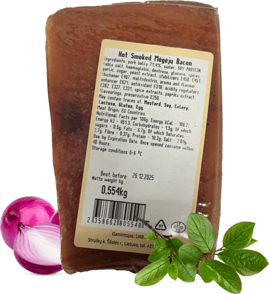 Rivona - Hot Smoked Bacon Megeju kg