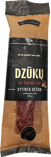 Rivona - Dried Sausage Dzuku with Boletus 200g