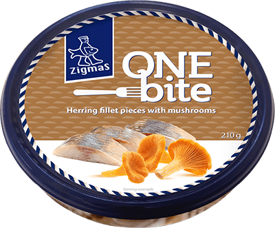 One Bite - Herring Fillet Pieces in Oil with Chanterelle 210g