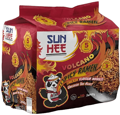 Sun Hee - Volcano Ramen Noodles Family Pack 5x140g