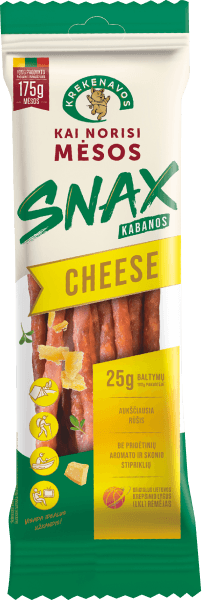 Krekenavos - Kabanos Snax with Cheese 100g