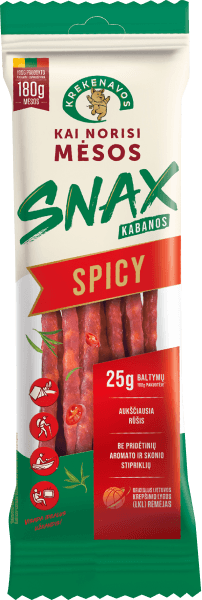 Krekenavos - Kabanos Snax with Chili 100g