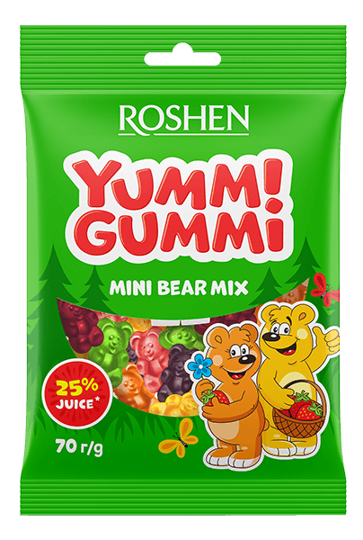 Roshen - Yummi Gummi Mini Bear Mix 70g