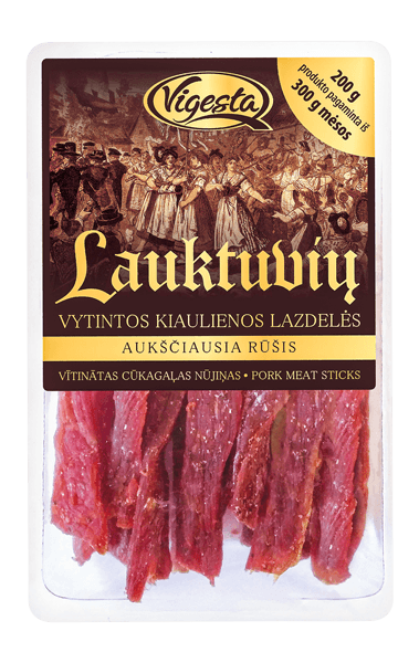 Vigesta - Lauktuviu Dried Meat Sticks 200g