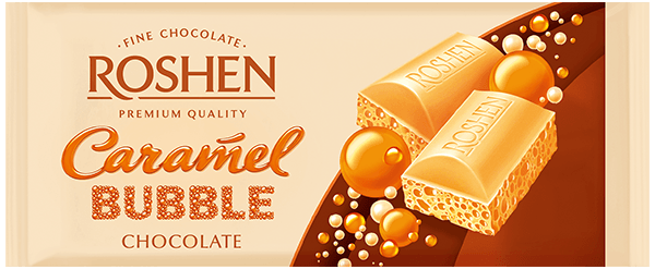 Roshen - Aerated Caramel White Chocolate 80g