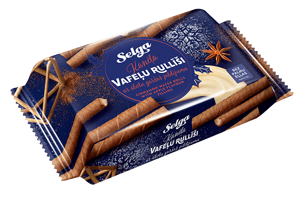 Selga - Wafer Rolls with Apple and Cinnamon Filling 160g