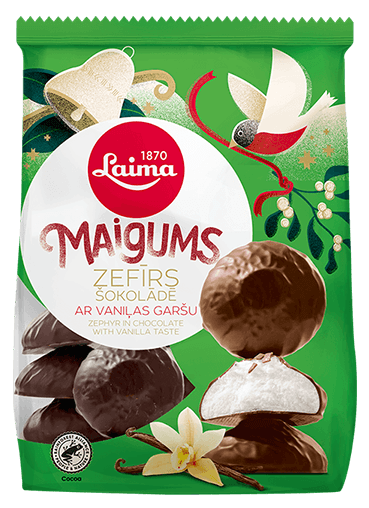 Laima - Maigums Vanilla Zephyr in Chocolate 135g