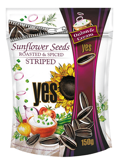 Y.E.S. - Roasted Sunflower Seeds with Spices Cream and Onion Flavour 150g