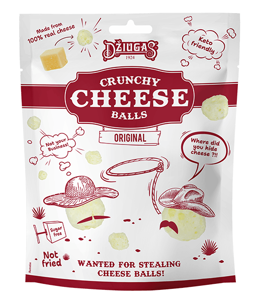 Dziugas - Balls of Crunchy Dried Hard Cheese Dziugas 40g