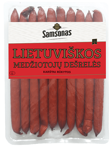 Samsonas - Lietuviskos Medziotoju Hot Smoked Sausages 530g