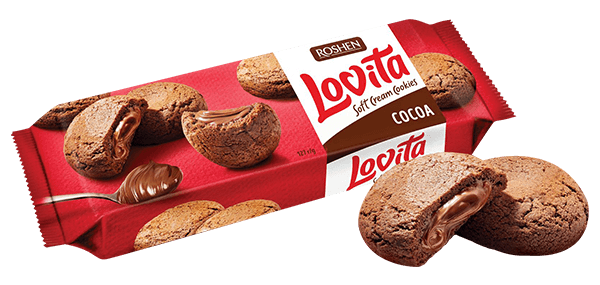 Roshen - Lovita Soft Cream Cookies Cacao 127g