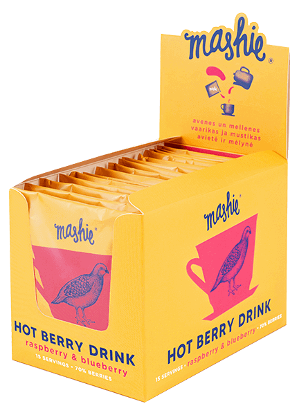 Mashie - Raspberry and Blueberry Puree for Tea 15x40ml