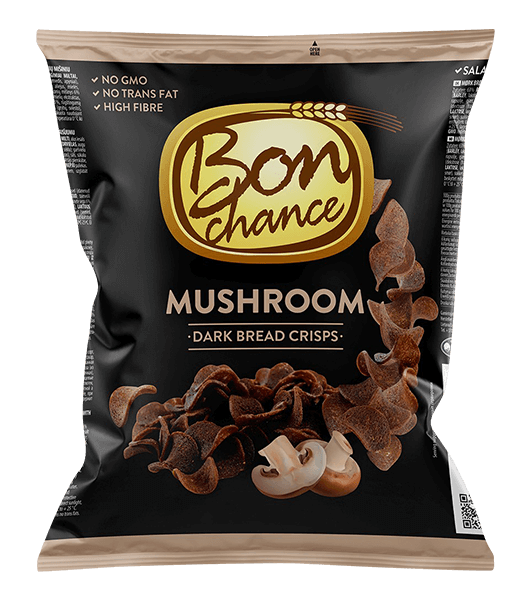 Bon Chance - Dark Bread Crisps with Mushroom 120g