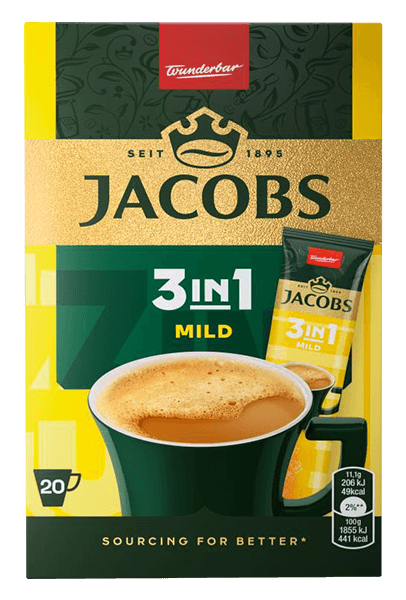 Jacobs - Mild 3in1 Instant Coffee Bag 20x11.1g