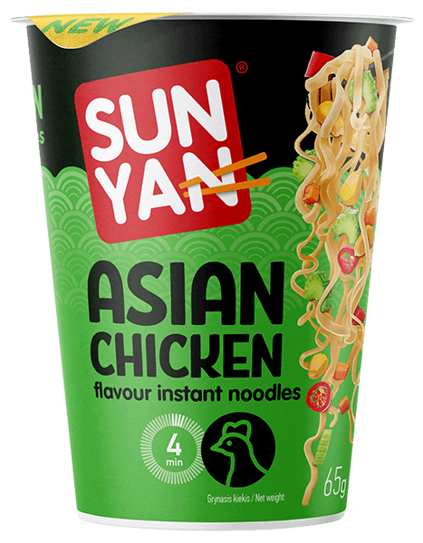 Sun Yan - Asian Style Cup Noodles Chicken Flavour 65g