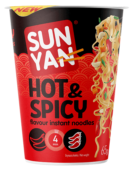Sun Yan - Asian Style Cup Noodles Hot and Spicy Flavour 65g