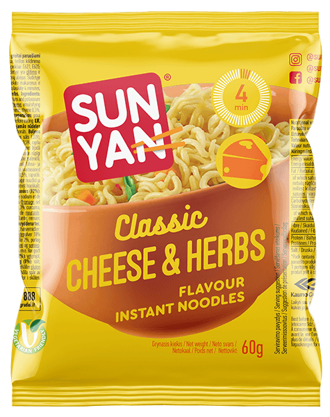 Sun Yan - Instant Noodles Cheese and Herbs Flavour 60g