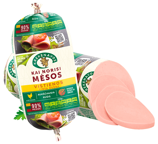 Krekenavos - Kai Norisi Mesos Cooked Chicken Sausage 340g