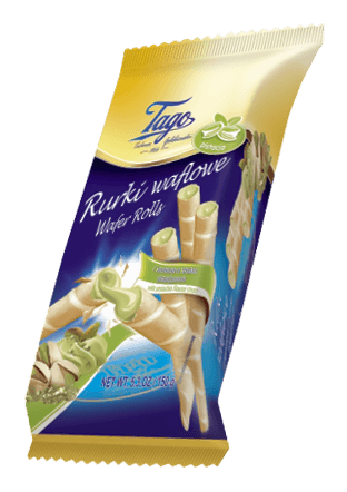 Tago - Pistachio Flavoured Wafer Tubes 150g