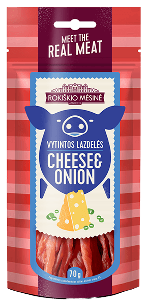 Rokiskio Mesine - Cheese and Onion Dried Tenderloin Sticks 70g