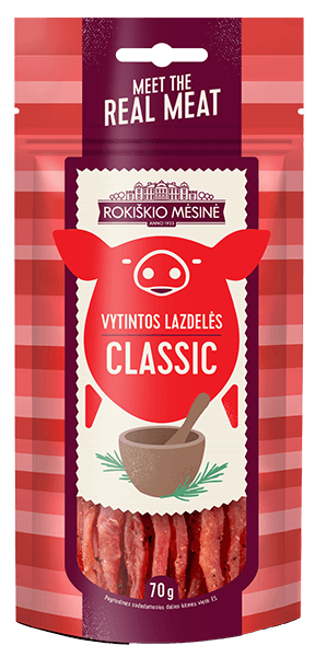 Rokiskio Mesine - Classic Dried Tenderloin Sticks 70g