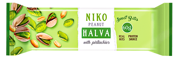 Niko - Peanut Halva Bar with Pistachios 60g