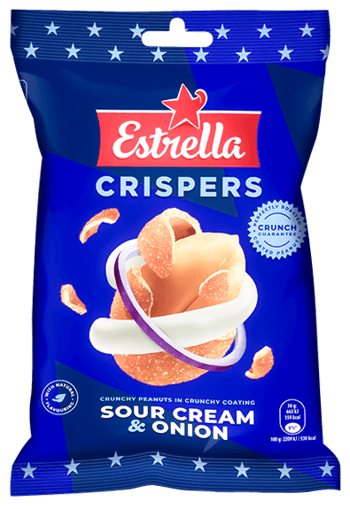 Estrella - Roasted Peanuts in Crispy Coating with Taste of Sourcream and Onion 140g