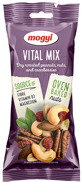 Mogyi - Vital Mix (Peanuts, Pecan Nuts, Dried Cranberry, Cashews, Almonds) 55g