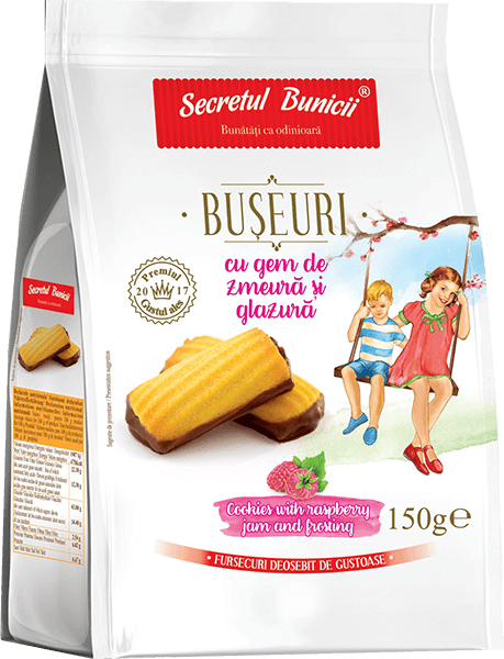 Secretul Bunicii - Rolls with Raspberry Jam and Frosting 400g