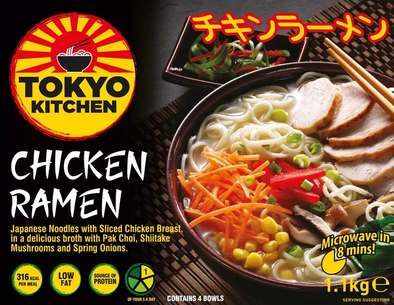 Tokyo Kitchen Chicken Ramen 4 Bowls x 275g (1.1kg) FROZEN