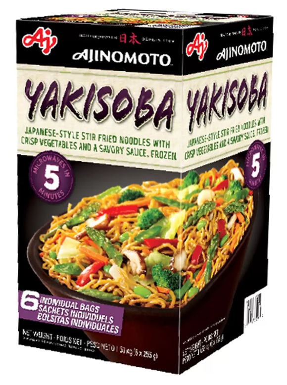 Ajinomoto Vegetable Yakisoba Noodles, 6 Pack x 255g (1.53kg)  FROZEN
